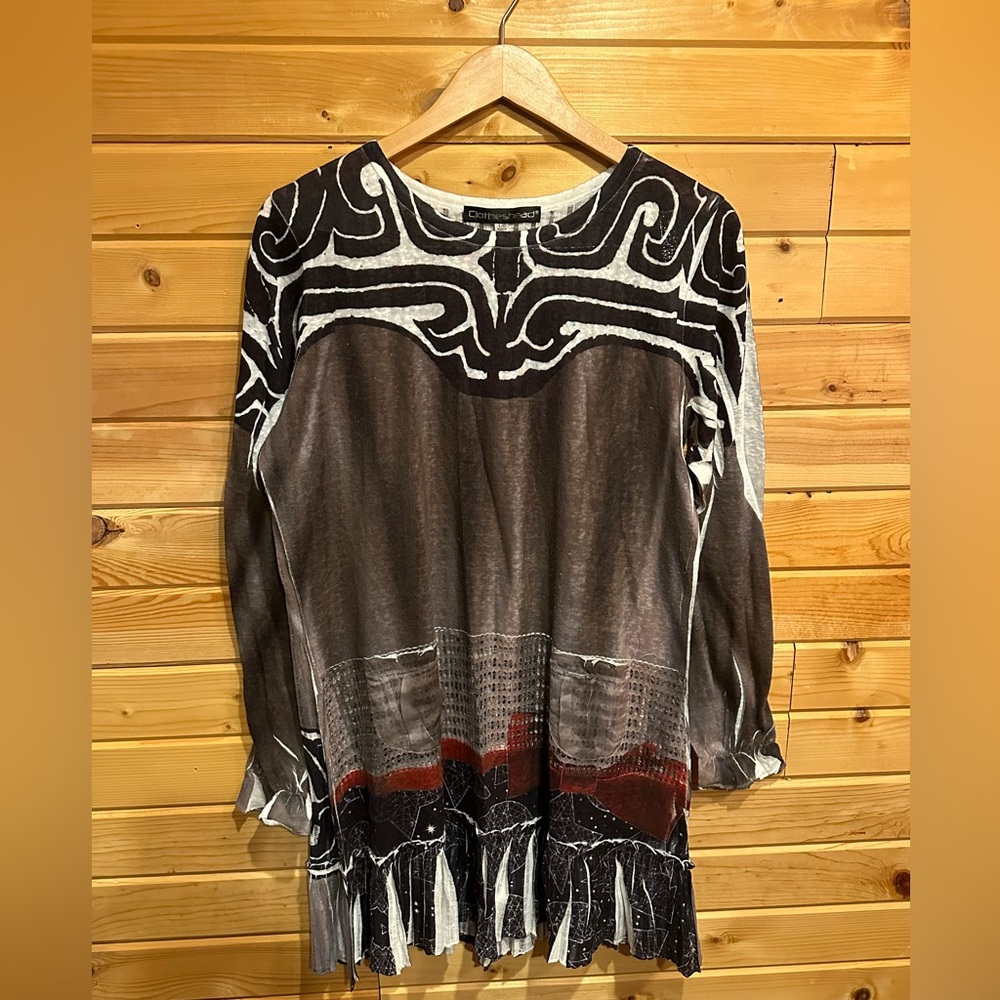 Like New! ClothesHead Tunic Longsleeve Unique Design Large